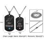 SunnyHouse Jewelry His & Hers Matching Set Titanium Stainless Steel His Crazy Her Weirdo Couple Pendant Necklace in a Gift Box