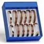eloria-décor Set of 6 Tibetan Copper Bracelets Magnetic Pattern Womens Mens Spiritual Jewelry