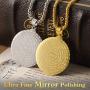 LE-SEKAI Bible Verse Prayer Necklace, 2PACK Praying Hands Necklace Stainless Steel Christian Jewelry Unisex Mirror Polished Medal Pendant with 24”Chain for Man & Woman – Silver Gold