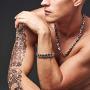 Unique Astro Snake 22 Inches Mens Silver Toned Tungsten Link Necklace Chain (Heavy, Solid)