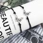 Myrnaist Mother Daughter Bracelets Set for 2 Adjustable Butterfly Mom Daughter Bracelet for Women Girls Mothers Day Gifts