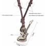COOSTUFF ANNA Genuine Leather Necklaces Adjustable Rope Mens Punk Rock Jewelry Pendant Necklace & Choker