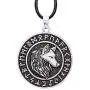HAQUIL Viking Jewelry Viking Runes Coin Wolf Pendant Leather Cord Necklace for Men and Women, 19.7'' HAQUIL Viking Jewelry Viking Runes Coin Wolf Pendant Leather Cord Necklace for Men and Women, 19.7''