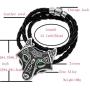 W WOOGGE Mens Necklace Norse Vikings Pendant Choker Necklace Wolf Head Nordic Necklace Original Animal Gothic Amulet Jewelry for Women
