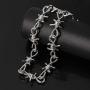 SONGCHANGJEWELRY Barbed Wire Necklace Choker - Punk Necklaces - Thorn Chain Men Punk Rock Jewelry Gift for Men Women Lovers