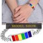 PROSTEEL LGBT Gay Pride Rainbow Bracelet Bangle, Love is Love Men Women Jewelry Gift, Lesbian Pride Bracelets