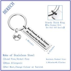 BEKECH BFF Gifts Friendship Jewelry Best Friends are The Sisters We Choose for Ourselves Pinky Promise Charm Keychain Besties Gift BFF Soul Sister Friendship Gift Best Friend Keyring Gift