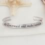 WUSUANED Be A Mermaid and Make Waves Hair Tie Grooved Cuff Bangle Bracelet Inspirational Gift for Her
