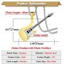 Xusamss Punk Titanium Steel Guitar Music Pendant Necklace,24inches Link Chain