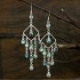 Natural Gemstones 925 Silver Overlay handmade Dangle Earrings for Women