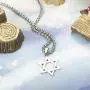 Udalyn Star of David Pendant Necklace Stainless Steel Jewish Jewelry for Men Women Religious 20''