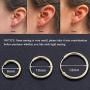 Silver Hoop Earrings for Women Men Girls- Cartilage Earring Endless Small Hoop Earrings Set,3 Pairs of Hypoallergenic 925 Sterling Silver Tragus Earrings Nose Lip Rings (8mm/10mm/12mm)