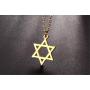 AILUOR 18K Gold Plated Megan Star of David Pendant Necklaces, Six Pointed Megan Star Jewish Israel Jewelry for Women/Men Hip Hop Jewelry