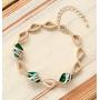 Leafael Wish Stone Link Charm Bracelet with Birthstone Crystals, Rose Gold Plated or Silver-Tone, 7''+2''