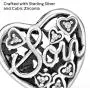 Pandora Jewelry Mother and Son Script Openwork Cubic Zirconia Charm in Sterling Silver Pandora Jewelry Mother and Son Script Openwork Cubic Zirconia Charm in Sterling Silver