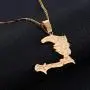 Yidan The Republic of Haiti Map Pendant Necklace Chain Port-AU-Prince Map Jewelry Yidan The Republic of Haiti Map Pendant Necklace Chain Port-AU-Prince Map Jewelry