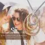 GEORGE · SMITH Triple Rings Circle Pendant Necklace Personalized Family Friendship Love Neckalces, Jewelry Gift for Women Girls GEORGE · SMITH Triple Rings Circle Pendant Necklace Personalized Family Friendship Love Neckalces, Jewelry Gift for Women Girls