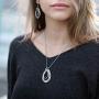 PZ Paz Creations 925 Sterling Silver Lace Drop Necklace, Made in Israel