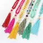RIAH FASHION Bohemian Pendant Beaded Long Statement Necklace - Sparkly Crystal Bead Boho Teardrop, Natural Stone, Tassel Charm Wrap Lariat RIAH FASHION Bohemian Pendant Beaded Long Statement Necklace - Sparkly Crystal Bead Boho Teardrop, Natural Stone, Tassel Charm Wrap Lariat