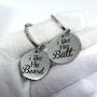 AMOR SPES 2pcs Couple Key Chain for Boyfriend Girlfriend Husband Wife Christmas - I Like his Beard,i Like her Butt