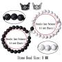 XIANNVXI Couples Magnetic Mutual Attraction Distance Bracelets King&Queen Crown Couple Bracelets His and Her Lover Lava Rock Healing Crystal Beads Bracelet Jewelry Gifts