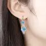 Dangle Silver Earrings for Women Girls Teens Fashion Heart Womens Drop Sparkly Earrings Gifts (Blue) Dangle Silver Earrings for Women Girls Teens Fashion Heart Womens Drop Sparkly Earrings Gifts (Blue)