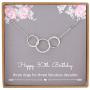 30th Birthday Gifts for Women,Sterling Silver 3 Circle CZ Necklace for Her Three Decade Jewelry,30 Years Old Birthday Gift Ideas