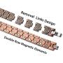 RainSo Mens Double Row Pure Copper Magnetic Therapy Bracelet Pain Relief for Arthritis 3500 Gauss with Gift Box Adjustable