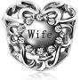 JMQJewelry Wife Love Husband Heart Birthday Birthstone January-Dec Charms for Bracelets Women Girls Jewelry Mothers Grandmas Gifts
