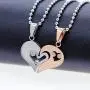 Uloveido Stainless Steel Mens Womens Couples Pendant Necklace Love Heart CZ Puzzle Matching Fashion Jewelry Gifts (9 clolors to Choose) SN102 Uloveido Stainless Steel Mens Womens Couples Pendant Necklace Love Heart CZ Puzzle Matching Fashion Jewelry Gifts (9 clolors to Choose) SN102