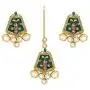 I Jewels Exklusive Gold Plated Kundan & Meenakari Bridal Necklace Set with Earrings & Maang Tikka for Women I Jewels Exklusive Gold Plated Kundan & Meenakari Bridal Necklace Set with Earrings & Maang Tikka for Women