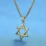 LineAve Stainless Steel Jewish Star of David Pendant Necklace, Unisex, 8h0047