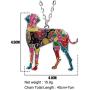DOWAY Great Dane Necklace for Women Girls Charm Enamel Pet Dog Pendant Alloy Chain Fashion Jewelry Gift