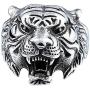 SAINTHERO Mens 316L Stainless Steel Ring Band Vintage Gothic Tribal Biker Tiger Head Rings Animal Design Silver/Black/Gold/Gold Black Size 7-13