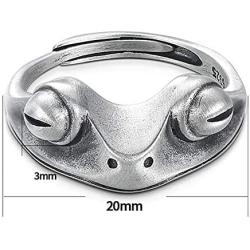 Frog Open Rings Vintage Cute Animal Finger Ring Adjustable Animal Frog Punk Creative Figure Ring for Women Party Jewelry