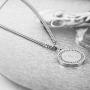 HZMAN Bible Verse Prayer Necklace Christian Jewelry Gold Stainless Steel Praying Hands Coin Medal Pendant