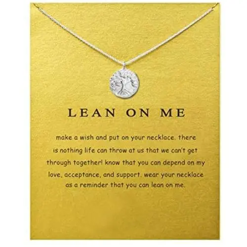 Baydurcan Friendship Anchor Compass Necklace Good Luck Elephant Pendant Chain Necklace with Message Card Gift Card Baydurcan Friendship Anchor Compass Necklace Good Luck Elephant Pendant Chain Necklace with Message Card Gift Card