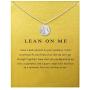 Baydurcan Friendship Anchor Compass Necklace Good Luck Elephant Pendant Chain Necklace with Message Card Gift Card
