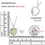 YL Heart Locket Picture Necklace 925 Sterling Silver Personalized Filigree Angel Wings Photo Lockets Pendant Jewelry