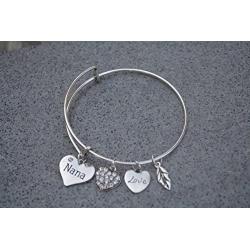 Nana Charm Bangle Bracelet- Nana Gifts- Nana Jewelry- Gift for Nanas