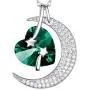 Sterling Silver Emerald Necklace for Women Birthday Gifts Mom Wife I Love You to the Moon and Back Jewelry Half Moon Shooting Star Pendant Necklace Sterling Silver Emerald Necklace for Women Birthday Gifts Mom Wife I Love You to the Moon and Back Jewelry Half Moon Shooting Star Pendant Necklace