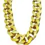 PinCute Big Chunky Hip Hop Turnover Chain, Face Gold Chain Costume, Plastic Gold Chain Necklace, 90s Punk Style Necklace for Rapper Costume, 36 inches Long PinCute Big Chunky Hip Hop Turnover Chain, Face Gold Chain Costume, Plastic Gold Chain Necklace, 90s Punk Style Necklace for Rapper Costume, 36 inches Long