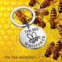BEKECH Honey Bee Keychain The Bee Whisperer Keychain Bee Jewelry Bee Gifts for Bee Lovers,Beekeepers and Hive Owner