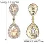 BriLove Womens Fashion Wedding Bridal Crystal Teardrop Infinity Dangle Earrings BriLove Womens Fashion Wedding Bridal Crystal Teardrop Infinity Dangle Earrings