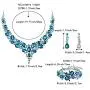 BriLove Wedding Bridal Jewelery for Women Austrian Crystal Teardrop Cluster Statement Necklace Dangle Earrings Link Bracelet Set BriLove Wedding Bridal Jewelery for Women Austrian Crystal Teardrop Cluster Statement Necklace Dangle Earrings Link Bracelet Set