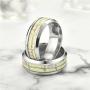 hohrayway Fashion Dark Luminous ECG Ring Stainless Steel Ring Promise Heartbeat Ring Glowing Jewelry for Men Women