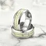 hohrayway Fashion Dark Luminous ECG Ring Stainless Steel Ring Promise Heartbeat Ring Glowing Jewelry for Men Women hohrayway Fashion Dark Luminous ECG Ring Stainless Steel Ring Promise Heartbeat Ring Glowing Jewelry for Men Women