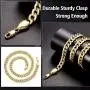 ChainsPro Men Cuban Link Chain, Dainty Necklace, 6/8MM Width, 18/20/22/24/26/28/30 Inches,Gold/Black Color (with Gift Box) ChainsPro Men Cuban Link Chain, Dainty Necklace, 6/8MM Width, 18/20/22/24/26/28/30 Inches,Gold/Black Color (with Gift Box)