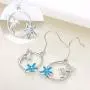 YL 925 Sterling Silver Hummingbird Leverback Earrings with Gemstones Flowers Jewelry Gift for Women YL 925 Sterling Silver Hummingbird Leverback Earrings with Gemstones Flowers Jewelry Gift for Women
