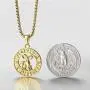 Trendsmax Astrology Constellation Horoscope Zodiac Pendant Necklace for Women Mens Gold Plated Stainleess Steel 22inch Box Chain